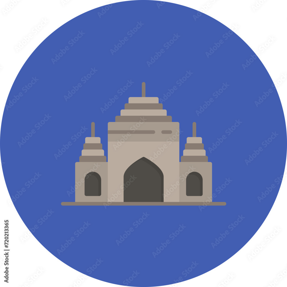 Angkor Wat icon vector image. Can be used for Landmarks.