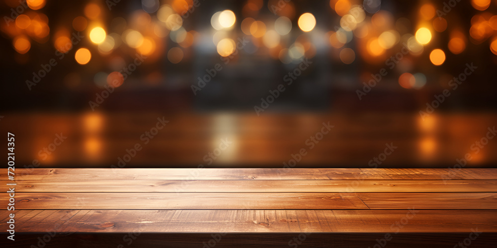 Stage platform background with bokeh lights in the style of dark