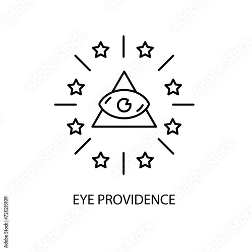 eye providence concept line icon. Simple element illustration. eye providence concept outline symbol design.