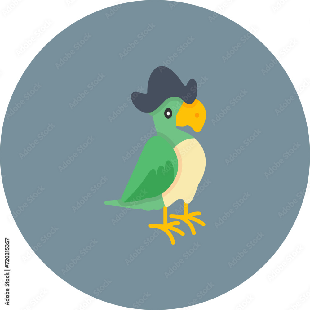 Pirate Parrot icon vector image. Can be used for Pirate.