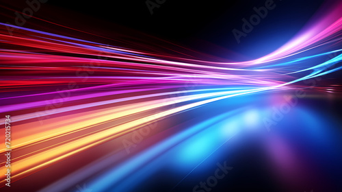 Glowing shiny line effect vector background, technology line background and light effect, 3D rendering
