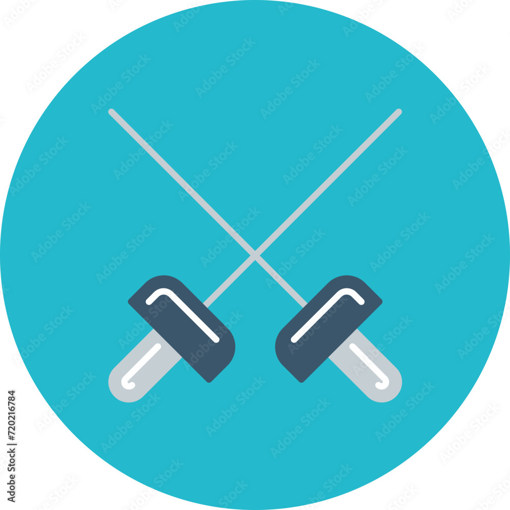 Fencing Sports icon vector image. Can be used for Sports.