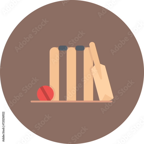 Cricket icon vector image. Can be used for Sports.