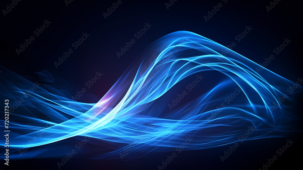 Naklejka premium Glowing shiny line effect vector background, technology line background and light effect, 3D rendering