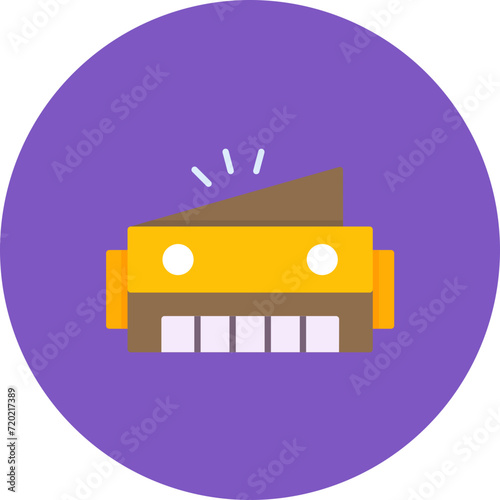 Harmonica icon vector image. Can be used for Wild West.