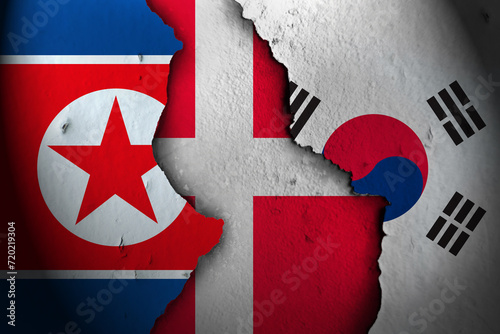 denmark between north korea and south korea. photo