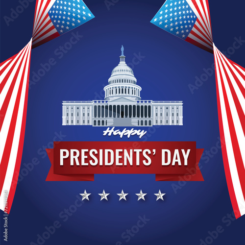 Wallpaper Mural Vector flat design presidents day event theme Torontodigital.ca