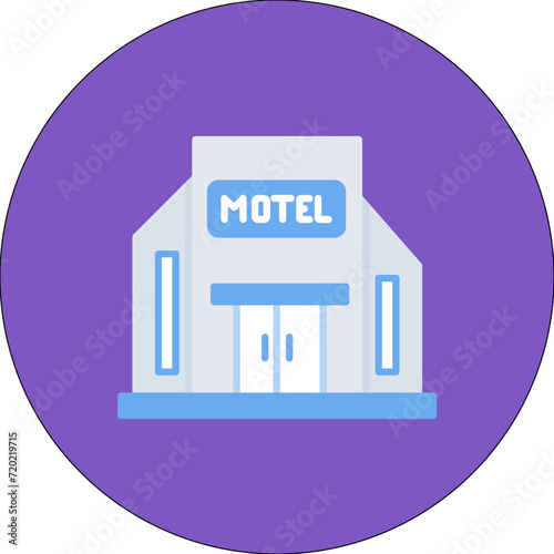 Motel icon vector image. Can be used for Type of Houses.