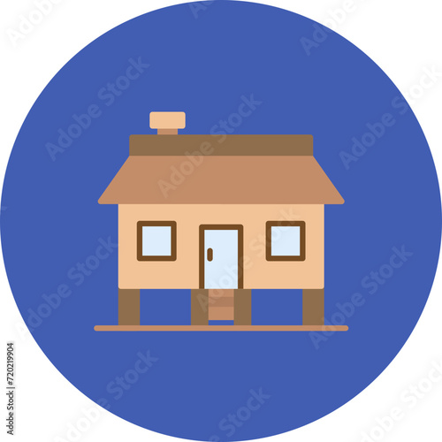 Hut icon vector image. Can be used for Type of Houses.