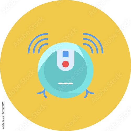 Robot Vaccum icon vector image. Can be used for Technology.