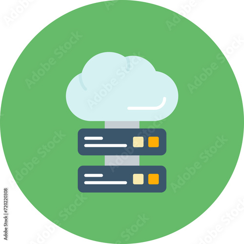Cloud Storage icon vector image. Can be used for Technology.