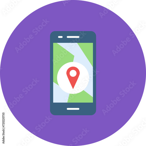 Mobile GPS icon vector image. Can be used for Technology.