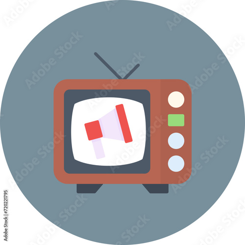 TV Commercial icon vector image. Can be used for News and Media.