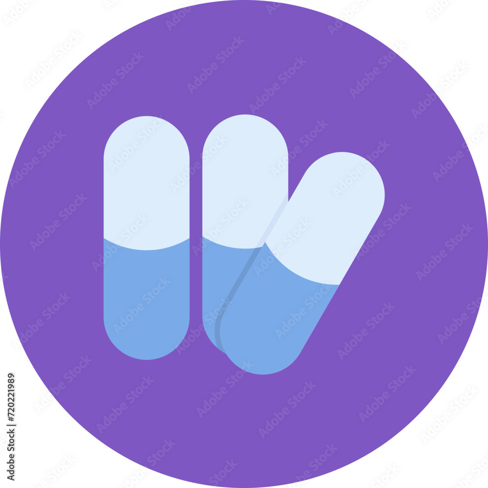 Capsule icon vector image. Can be used for Pharmacy.