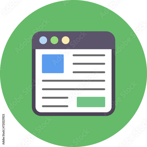 News Article icon vector image. Can be used for News and Media.