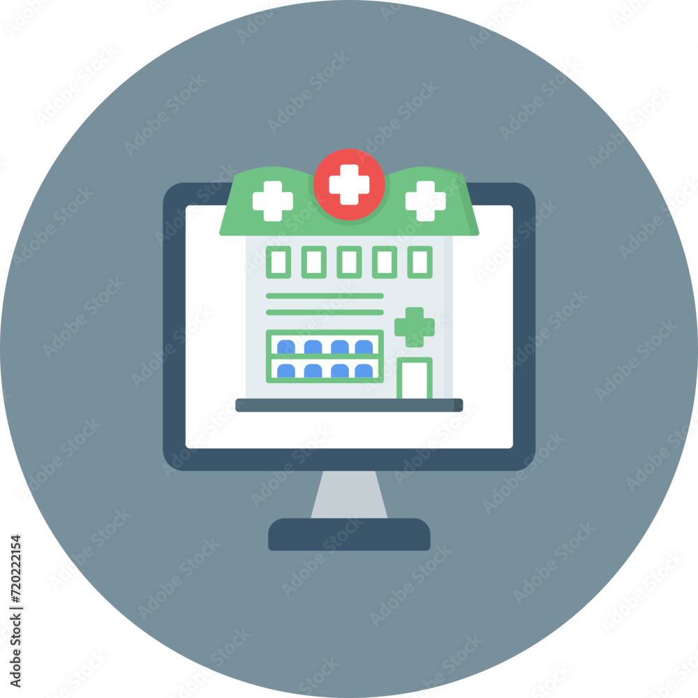 Online Pharmacy icon vector image. Can be used for Pharmacy. Online Pharmacy icon vector image. Can be used for Pharmacy.