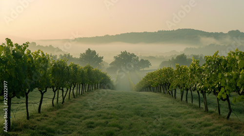 Haze over the vineyards