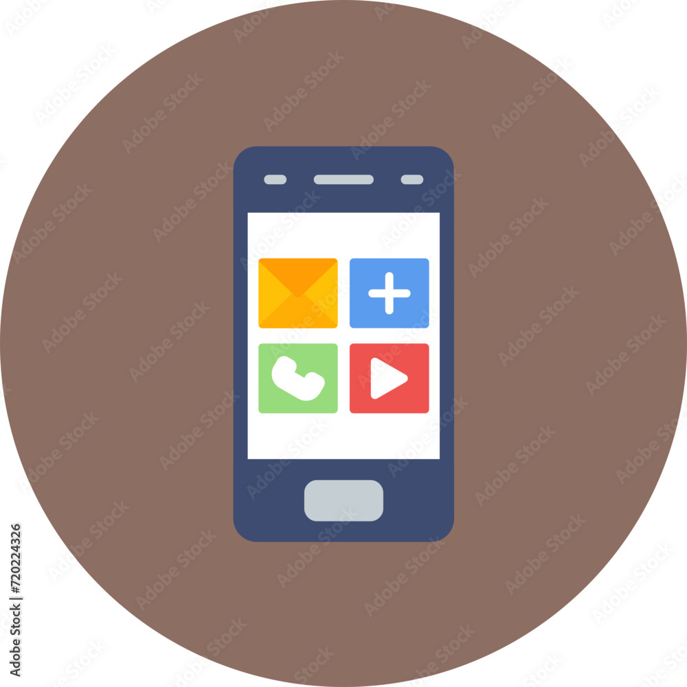 Smartphone icon vector image. Can be used for Smart City.