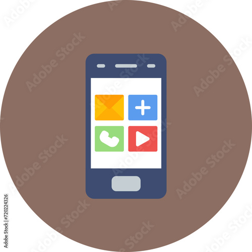 Smartphone icon vector image. Can be used for Smart City.