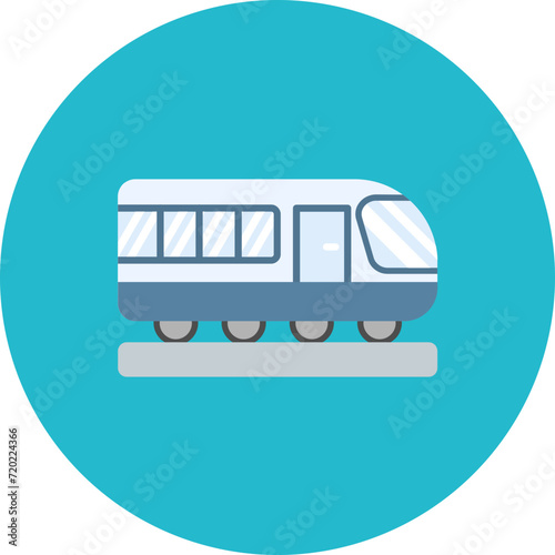 Train icon vector image. Can be used for Smart City.