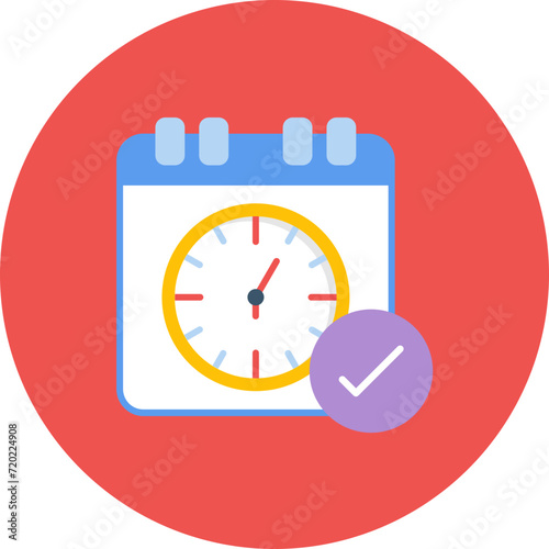 Schedule icon vector image. Can be used for Productivity.
