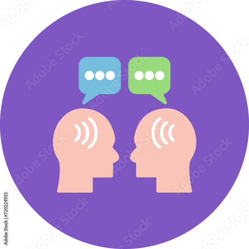 Face to Face Talk icon vector image. Can be used for Productivity.
