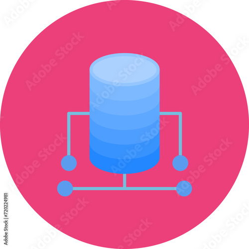 Database icon vector image. Can be used for Productivity.