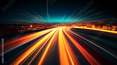 Line glowing motion blur illustration light background, energy neon light, effect bright line glowing motion blur © ting