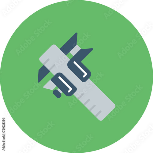 Vernier Caliper icon vector image. Can be used for Engineering.