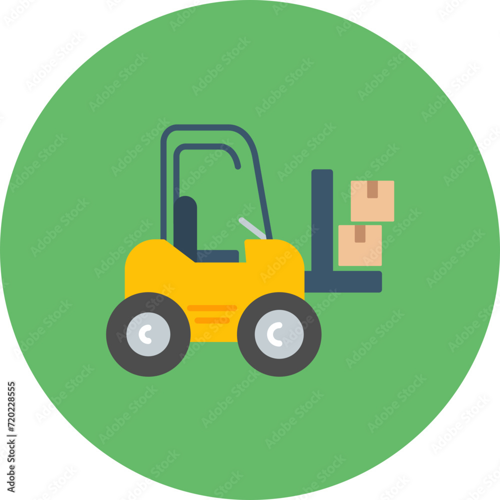 Forklift icon vector image. Can be used for Engineering. Forklift icon vector image. Can be used for Engineering.
