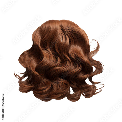 brown wig png