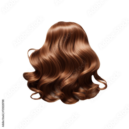 brown wig png