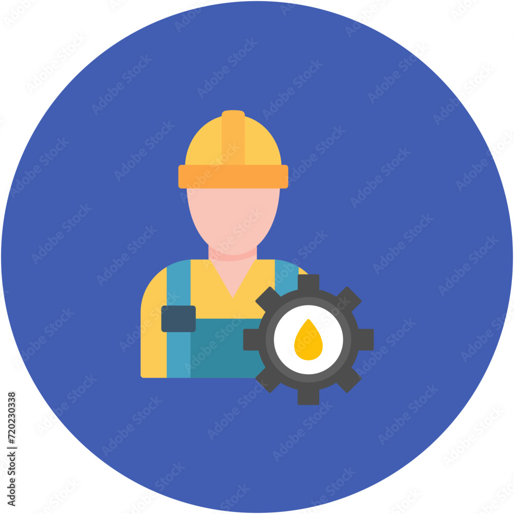 Engineer icon vector image. Can be used for Petrol Industry.