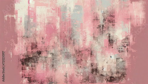 urban grunge pastel pink and beige abstract watercolor background