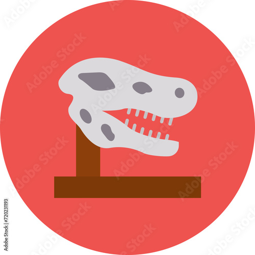 Dinosaur Fossil icon vector image. Can be used for History.