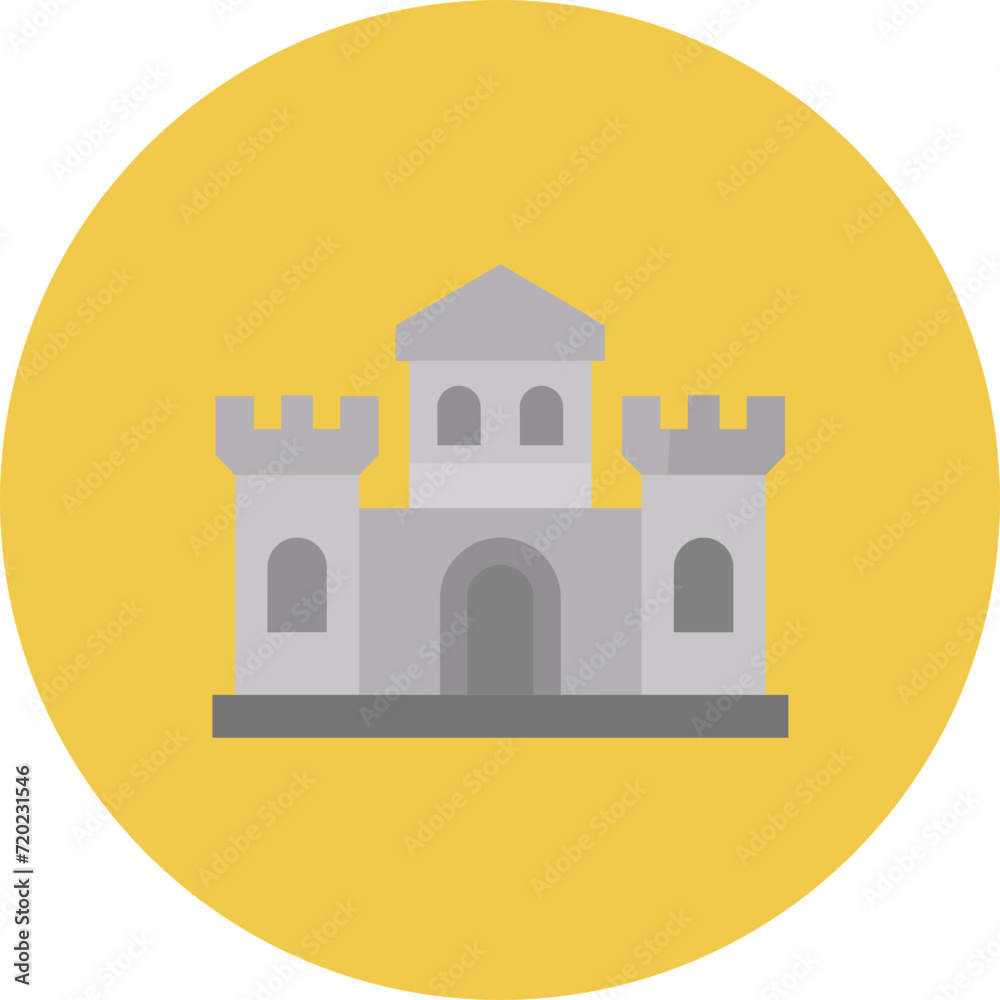 Fortress icon vector image. Can be used for History.