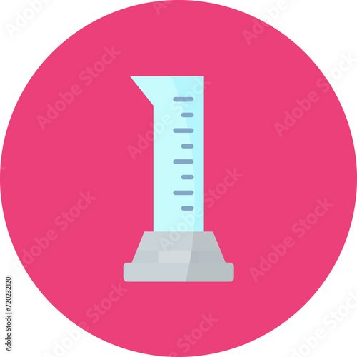Graduated Cylinder icon vector image. Can be used for Chemistry.