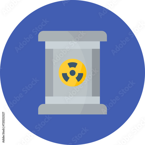 Nuclear Waste icon vector image. Can be used for Chemistry.