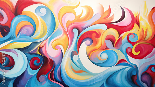 Whimsical Love Swirls Abstract Couples Delight Background Ai Generative