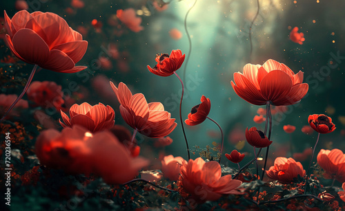 Blooming Creativity: Red Floral Inspirations