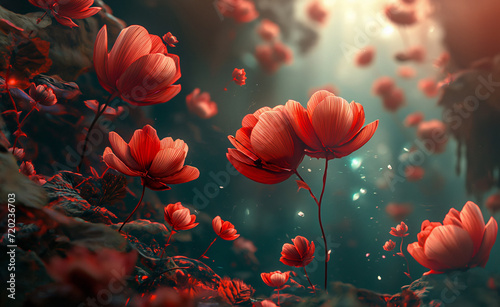 Blooming Creativity: Red Floral Inspirations