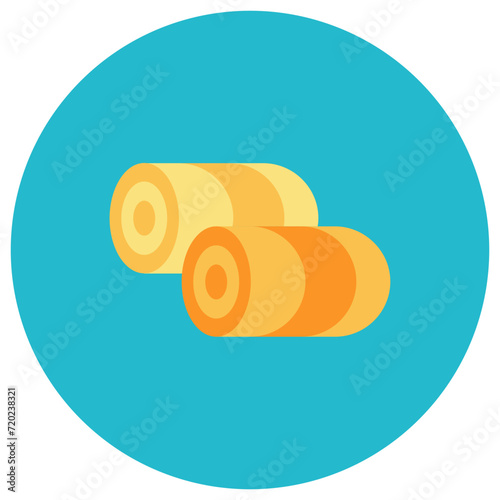 Hay Bale icon vector image. Can be used for Village.