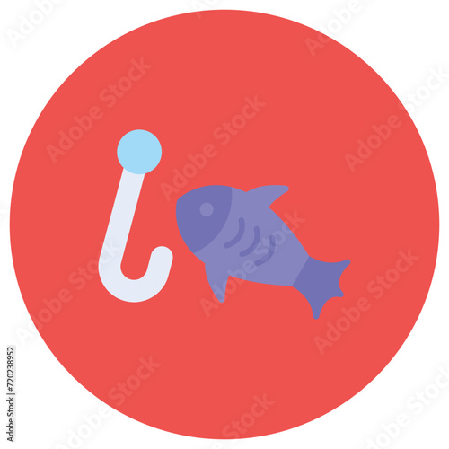 Fishing icon vector image. Can be used for Summer.