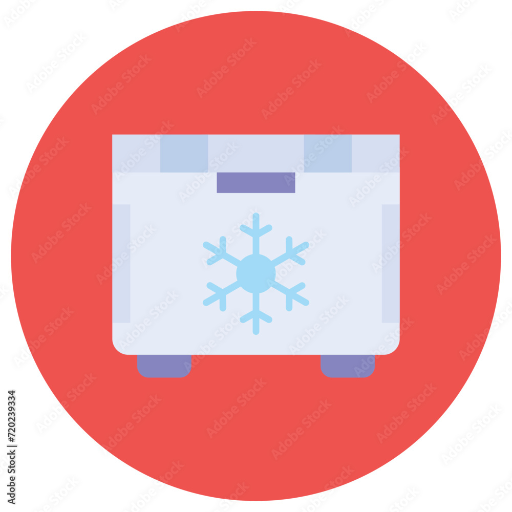 Fototapeta premium Freezer icon vector image. Can be used for Summer.