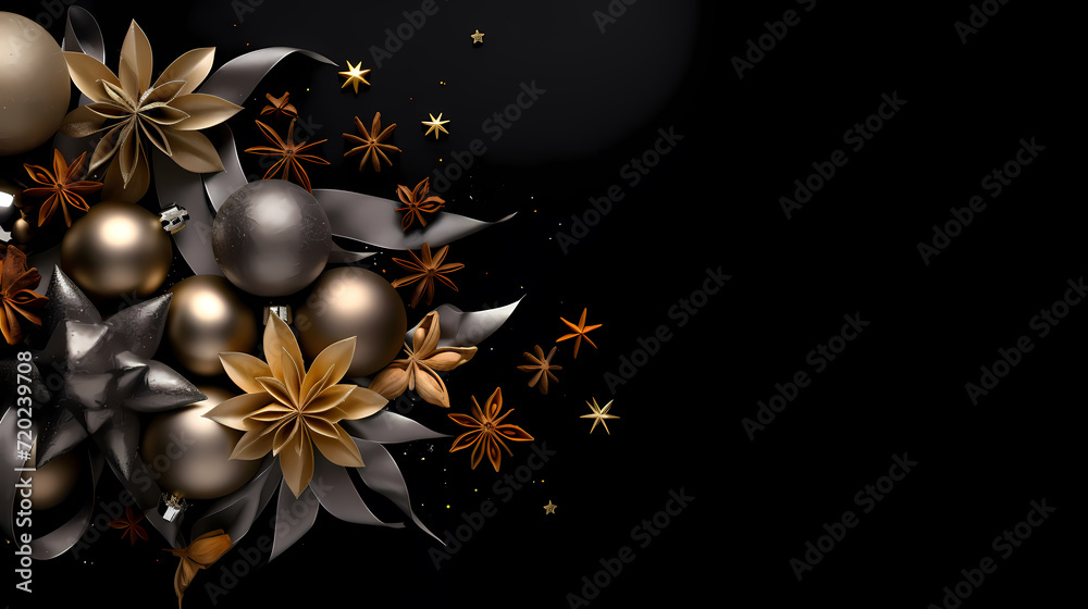 Luxurious shiny Christmas ball decoration, Christmas and New Year ornaments background