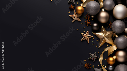 Obraz na płótnie Luxurious shiny Christmas ball decoration, Christmas and New Year ornaments background w salonie