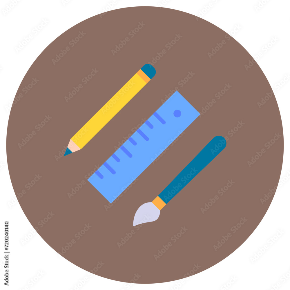 School Supplies icon vector image. Can be used for Kindergarten. School Supplies icon vector image. Can be used for Kindergarten.