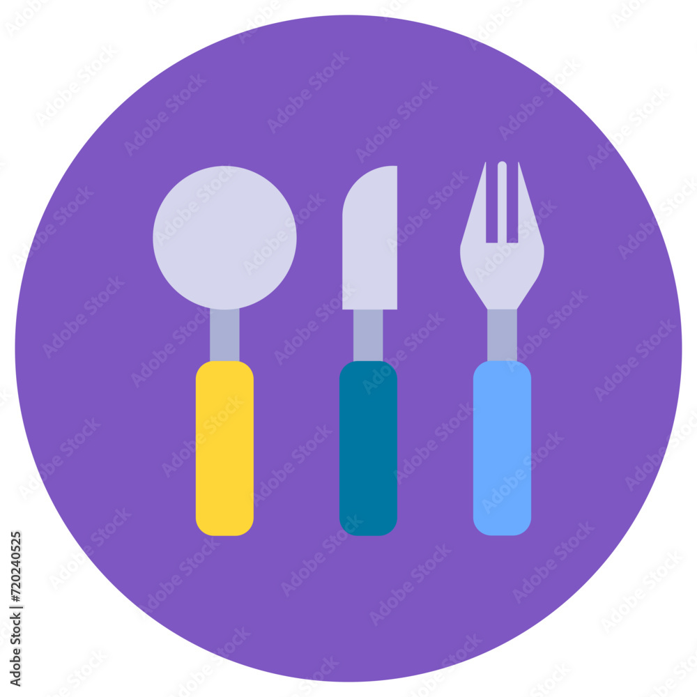 Fototapeta premium Cutlery icon vector image. Can be used for Kindergarten.