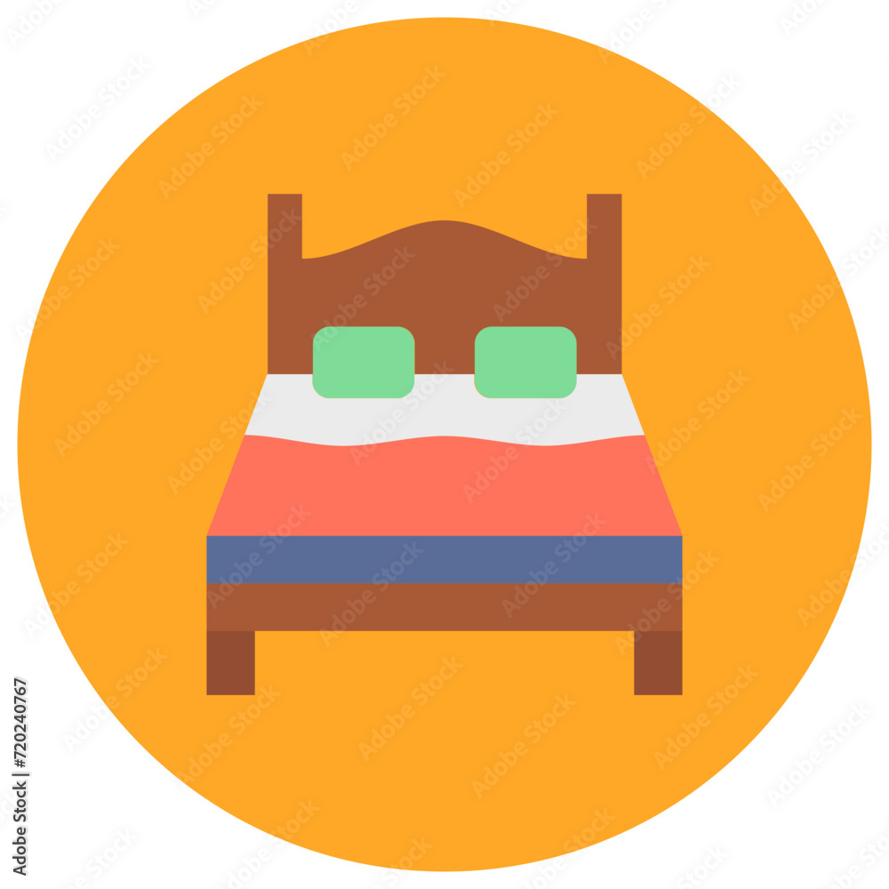 Double Bed icon vector image. Can be used for Wedding. Double Bed icon vector image. Can be used for Wedding.