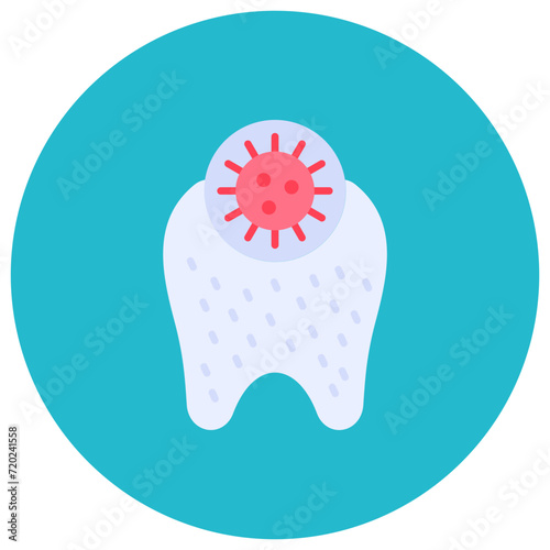 Tooth Infection icon vector image. Can be used for Dental Care.